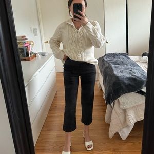 Everlane Straight Leg Crop - 0S - Black